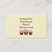 Mooie Cupcakes Visitekaartje (Achterkant)