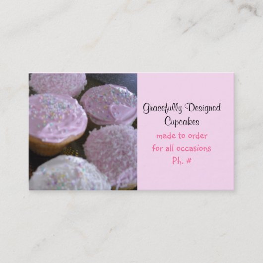 Mooie Cupcakes Visitekaartje (Voorkant)