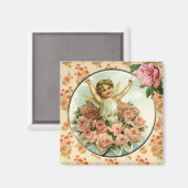 Mooie Cupido  Victoriaans Custom Magnet (Voorkant / Achterkant)