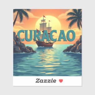 Mooie Curaçao zonsondergang  Sticker