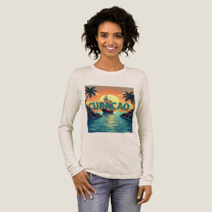 Mooie Curacao zonsondergang Tri-Blend Shirt