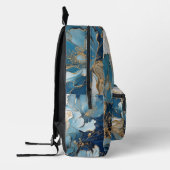 Mooie Custom Designed Rugzak Blauw en Goud (Links)