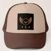 Mooie Custom L Initiaal letter gepersonaliseerd-Pe Trucker Pet (Voorkant)