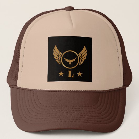 Mooie Custom L Initiaal letter gepersonaliseerd-Pe Trucker Pet (Voorkant)
