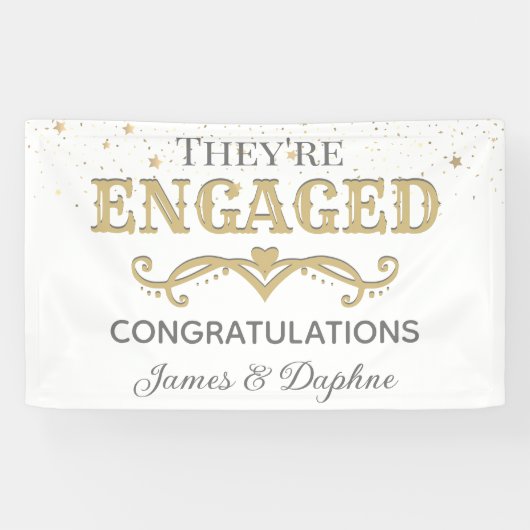 Mooie Custom verloving banner (Horizontaal)