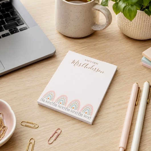 Mooie Cute Boho Regenboog Leraren Waardering Notitieblok