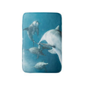 Mooie Cute Dolphins Badmat (Voorkant Verticaal)