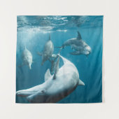 Mooie Cute Dolphins Wandkleed (Voorkant)