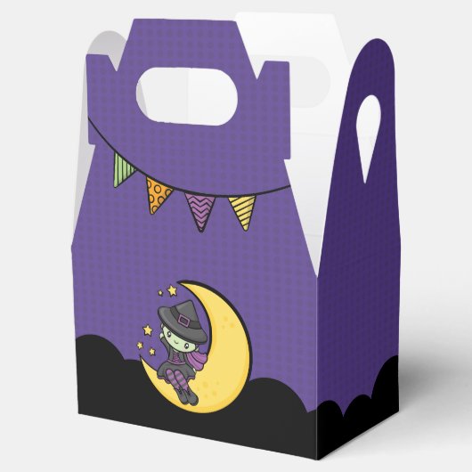 Mooie Cute Halloween Witch Bedankdoosjes (Geopend)