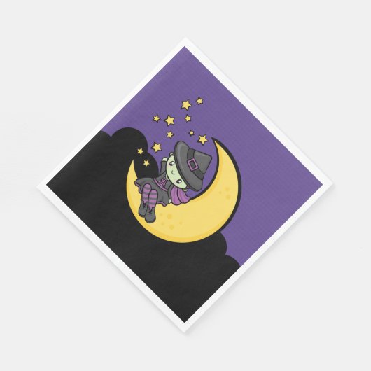 Mooie Cute Halloween Witch Servet (Hoek)