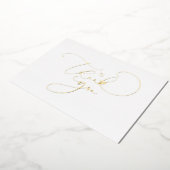 Mooie Cute Script Calligrafie Dank je wel Folie Uitnodiging (Gedraaid)