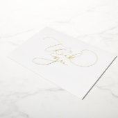 Mooie Cute Script Calligrafie Dank U Folie Uitnodiging (Gedraaid)