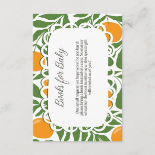Mooie Cutie Citrus Baby Shower Boeken Voor Baby Informatiekaartje