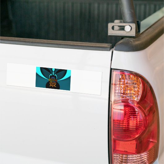 Mooie Cyaan Abstracte kunst Print Bumpersticker (Op Truck)