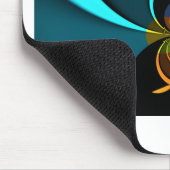 Mooie Cyaan Abstracte kunst Print Muismat (Hoek)