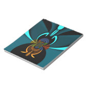 Mooie Cyaan Abstracte kunst Print Notitieblok (Linkerzijde)