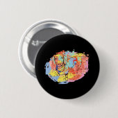 Mooie dachshond hond ronde button 5,7 cm (Voorkant /achterkant)