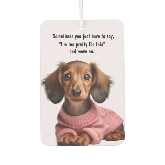 Mooie Dachshund Luchtverfrisser (Voorkant)