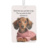 Mooie Dachshund Luchtverfrisser (Achterkant)