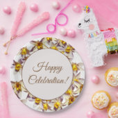 Mooie Daffodils Flowers Custom Paper Borden Papieren Bordje (Feest)