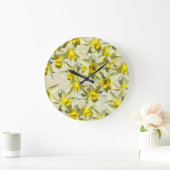 Mooie Daffodils Flowers Wall Clock Grote Klok (Huis)
