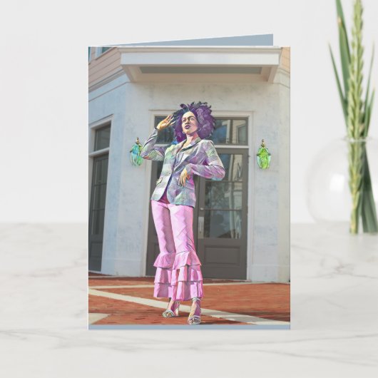 Mooie dag Afrikaanse / Afro-Amerikaanse blanco beg Kaart (Voorkant)