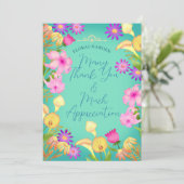 Mooie dag Aqua Bedankkaart (Staand voorkant)