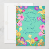 Mooie dag Aqua Bedankkaart (Voorkant / Achterkant)