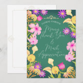 Mooie dag Aqua Green Bedankkaart (Voorkant / Achterkant)