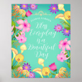 Mooie Dag Aqua Poster (Voorkant)