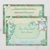 Mooie dag Bird House BABY SHOWER VERJAARDAG Kaart (Voorkant / Achterkant)