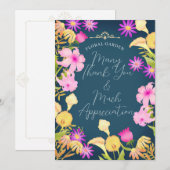 Mooie dag blauw bedankkaart (Voorkant / Achterkant)