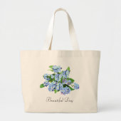 Mooie dag  blauwe bloemen Canvas tas (Voorkant)