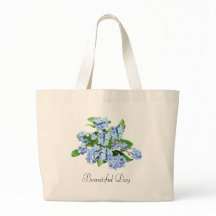 Mooie dag  blauwe bloemen Canvas tas