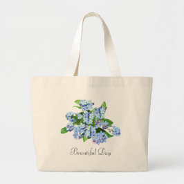 Mooie dag  blauwe bloemen Canvas tas