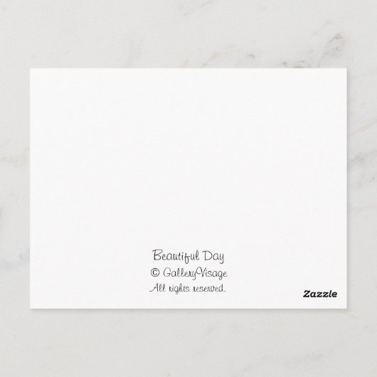 Mooie dag... briefkaart (Achterkant)