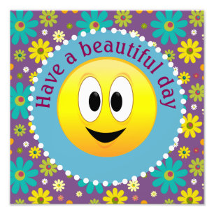 Mooie dag Hippie Flowers Foto Afdruk