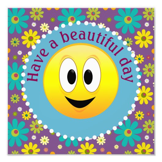 Mooie dag Hippie Flowers Foto Afdruk (Voorkant)