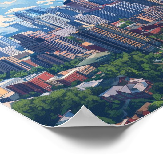 Mooie dag in Charlotte NC USA Poster (Hoek)