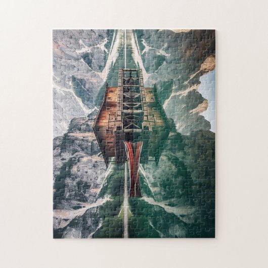 Mooie dag in de berg legpuzzel (Verticaal)