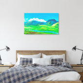 Mooie dag in de heuvels canvas afdruk (Insitu (Slaapkamer))