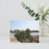 mooie dag in de vijver briefkaart (Staand voorkant)