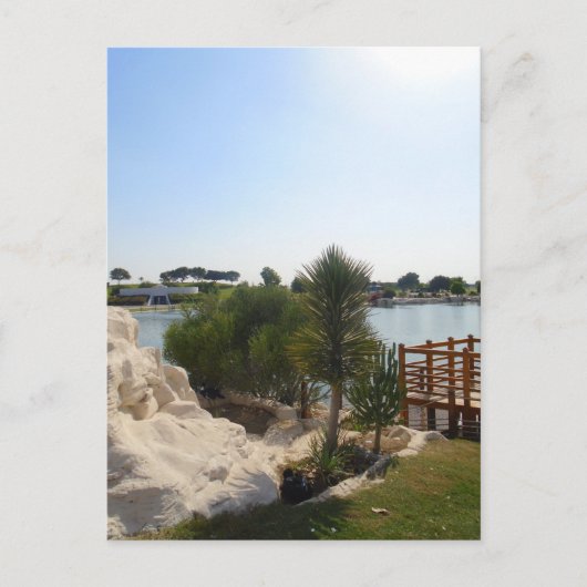 mooie dag in de vijver briefkaart (Voorkant)