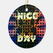 Mooie dag keramisch ornament (Links)