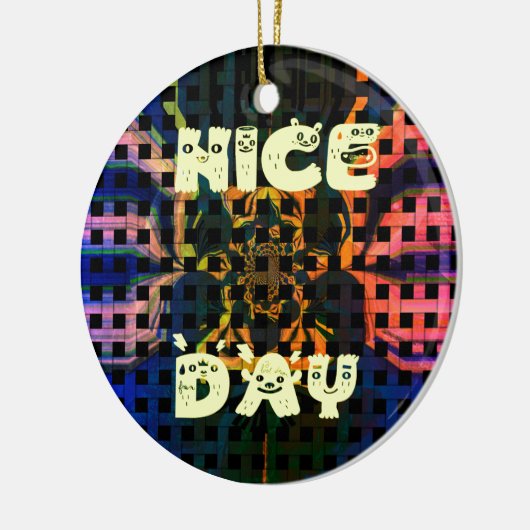 Mooie dag keramisch ornament (Links)