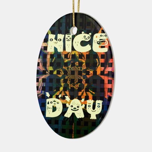 Mooie dag keramisch ornament (Links)