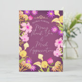 Mooie dag magenta bedankkaart (Staand voorkant)