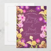 Mooie dag magenta bedankkaart (Voorkant / Achterkant)