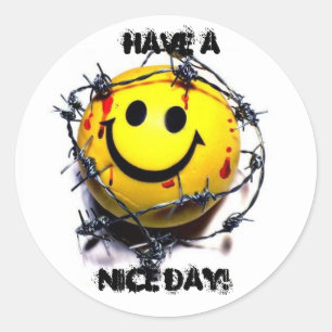 Mooie dag - nieuw, een fijne dag! ronde sticker