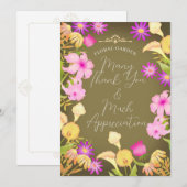 Mooie dag Olive Green Bedankkaart (Voorkant / Achterkant)